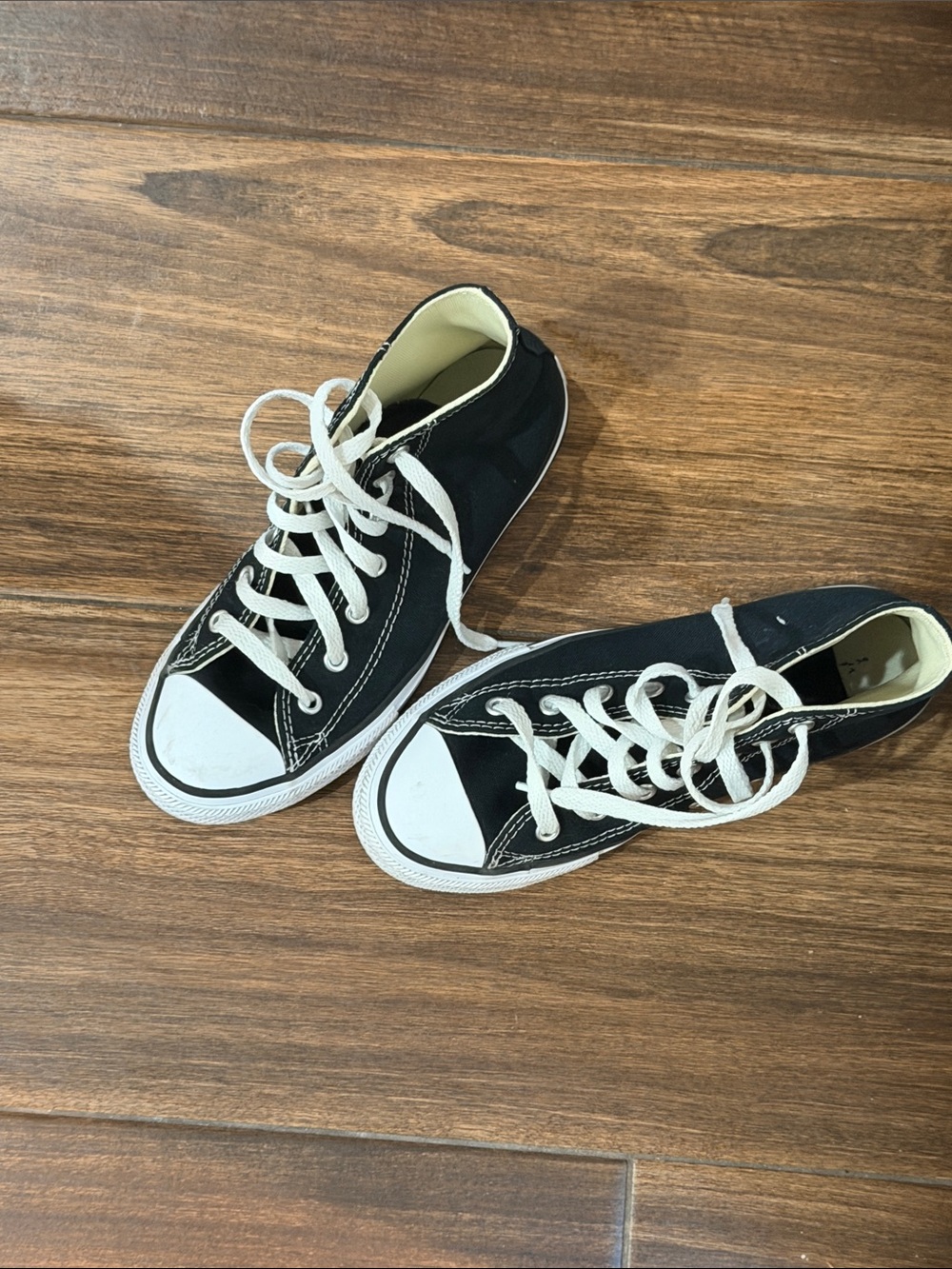 Kids High-Top Canvas Sneakers - Black